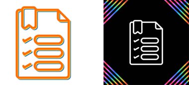 Beyaz Arkaplanda Modern Kontrol Listesi Simgesi, Basit Vektör Tasarımı 