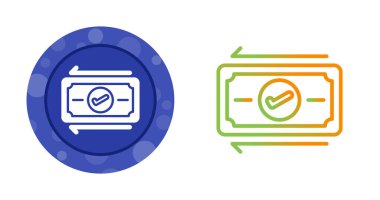 Nakit vektör simgesi. Nakit ya da indirim tabelası. Para iadesi ya da iade garantisi illüstrasyonu izole edildi. Çizgi siyah ödül sembolü