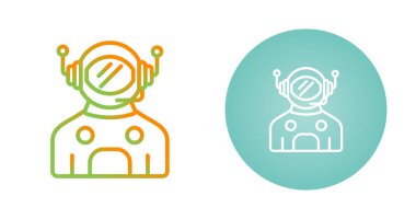 astronot web simgesi vektör illüstrasyonu