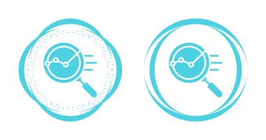Veri Analizi simgeleri ayarlandı, vektör illüstrasyonu