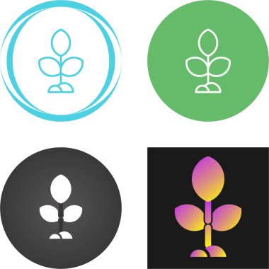 Yaprak simgeleri. Beyaz arka planda izole edilmiş. vektör illüstrasyonu