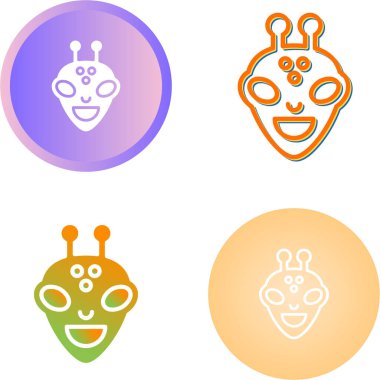 Uzaylı ikonu. özet vektör biçimi