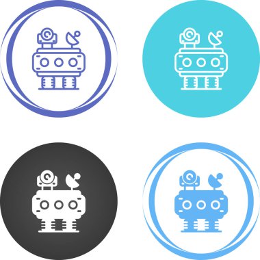 Ay ikonu vektör illüstrasyon tasarımı