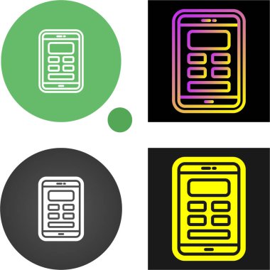 akıllı telefon simgesi, vektör illüstrasyonu basit tasarım