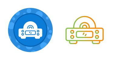 DVD Oynatıcı modern simgesi setinin vektör illüstrasyonu