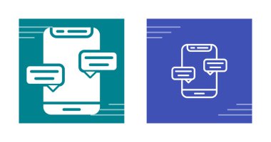 Renkli arkaplanda sohbet baloncukları gösteren akıllı telefonlar