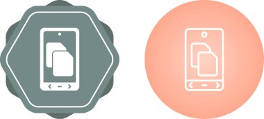 akıllı telefon simgeleri ayarlandı, vektör illüstrasyonu basit tasarım