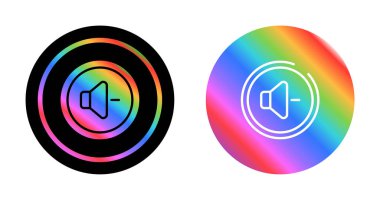 Beyaz arkaplanda izole edilmiş hoparlör simgesi seti