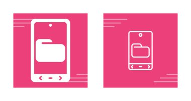 Akıllı Telefon Basit Simgesi, Vektör İllüstrasyonu Beyaz Arkaplanda İzole Edildi 