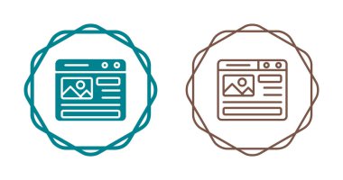 Web sitesi şablon simgeleri ayarlandı. vektör illüstrasyonu