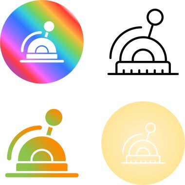 Lever Simgesi Basit Vektör İllüstrasyonu Beyaz Arkaplanda İzole Edildi 