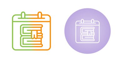 Yer imi simgelerini içeren takvim anımsatıcı beyaz arkaplanda izole edildi. Olay planlama simgeleri. Vektör illüstrasyonu