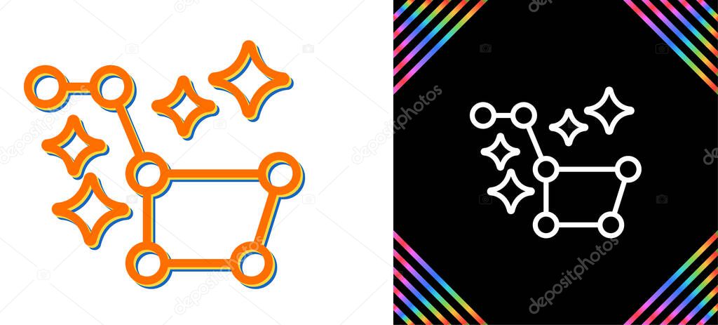 Vector illustration of the Constellation Ursa Major icon on white background