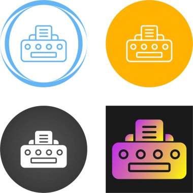 Yazıcı simgesi beyaz arkaplanda izole edildi