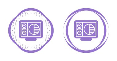 Bilgisayar Simgesi Beyaz Arkaplanda İzole Edildi, Vektör Resimleri 