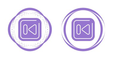 Kare Geri Sarma Simgeleri Ayarlandı, vektör illüstrasyonu