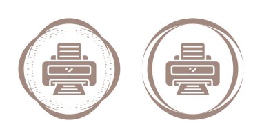 Yazıcı simgesinin vektör illüstrasyonu