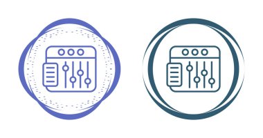 Dairesel çizgileri olan dijital kontrol paneli simgeleri