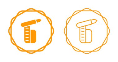 Kalem hatları içeren turuncu ölçü kabı simgeleri