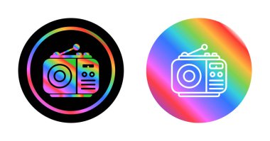 radyo web simgesi vektör illüstrasyonu