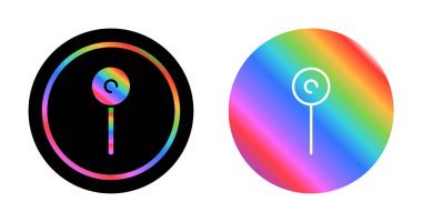 Taslak biçimdeki lolipop simgesinin minimalist vektör illüstrasyonu