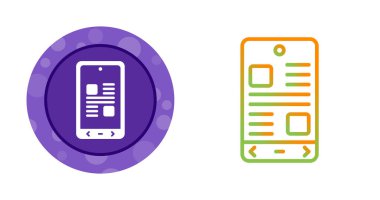 Uygulama arayüzü tasarımları gösteren renkli akıllı telefon simgeleri