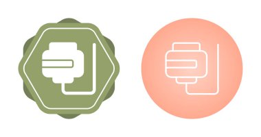 Magsafe Simgesi İnce Çizgi Sanat İşareti, Beyaz Arkaplanda İzole Edildi 