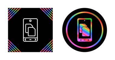 akıllı telefon simgeleri ayarlandı, vektör illüstrasyonu basit tasarım