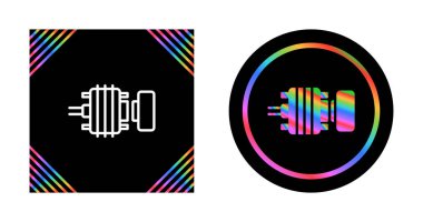 Dvi simgeleri ayarlandı. Web basit illüstrasyonu