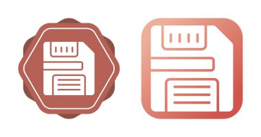 Geometrik şekilli Retro disket simgeleri