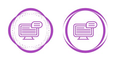 Konuşma balonunu bilgisayar simgesi izole edilmiş vektörü ile ayarla