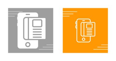 Akıllı Telefon Basit Simgesi, Beyaz Arkaplanda Vektör İllüstrasyonu 