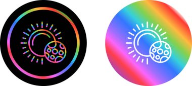 ay ve güneş ağ ikonu vektör illüstrasyonu