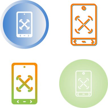 Akıllı Telefon Basit Simgesi, Vektör İllüstrasyonu Beyaz Arkaplanda İzole Edildi 