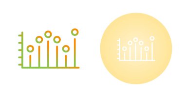 Finansal grafik simgesi. İş çizelgesi. Beyaz arkaplanda diyagram işareti izole edildi