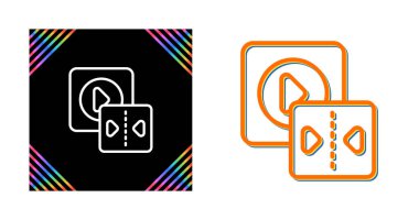 set of play buttons icons on white background, vector illustration   