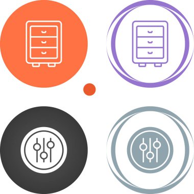 Kabine simgeleri vektör illüstrasyon tasarımı ayarladı