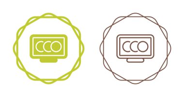 Bilgisayar monitör simgesini. Düz Pc sembolü. Vektör çizim