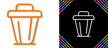 Çöp kutusu vektör illüstrasyonu