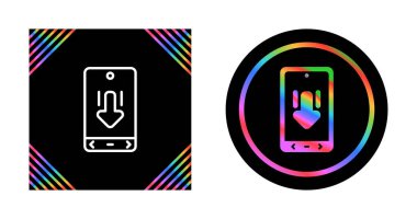 Beyaz arkaplanda izole akıllı telefon simgesi, modern telefon işareti, renkli illüstrasyon 