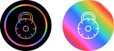  asma kilit simgeleri ayarlandı, vektör illüstrasyonu