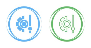 dişli simgeleri ayarlandı. Hizmet ayarlama, ayar, bakım, onarım. vektör