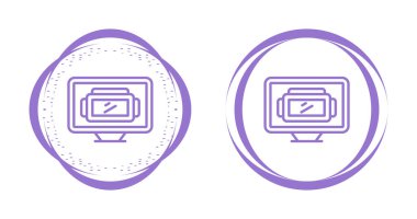 Bilgisayar İzleme Simgesi, Beyaz Arkaplanda İzole Edilmiş Gösterge İşareti, Vektör Resimleri 