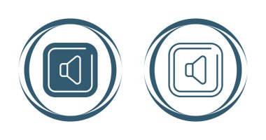 ses düğmesi simgeleri beyaz arkaplanda izole edildi