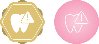 Diş sağlığı kliniği logo şablonu, diş simgesi, vektör illüstrasyonu