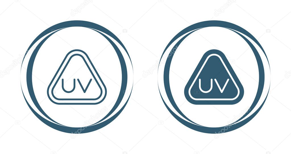 Ultraviolet Rays icon set vector illustration