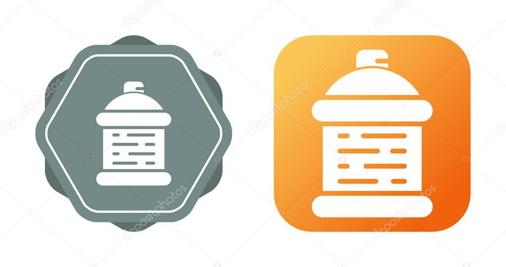 Spray can silhouette black icon. Vector illustration of spray can symbol isolated on white background