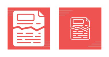 belge simgesi. Belge simgesinin vektör illüstrasyonu.