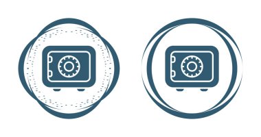 Güvenli kutu simgeleri ayarlandı, vektör illüstrasyonu