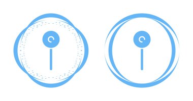 Taslak biçimdeki lolipop simgesinin minimalist vektör illüstrasyonu